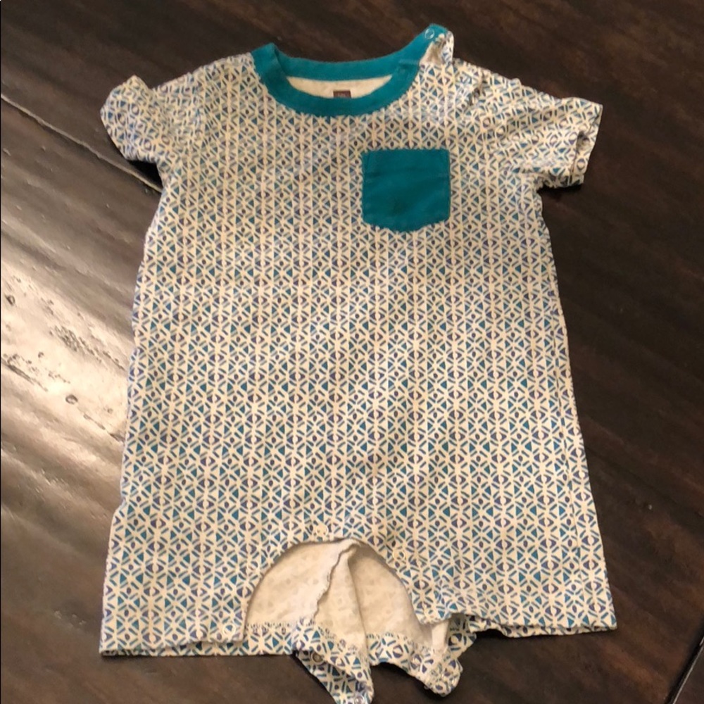 Green and blue Tea onesie